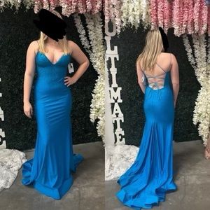 Sherri Hill Blue Prom Dress